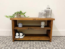 Load image into Gallery viewer, Rustic Wooden Shoe Storage Bench
