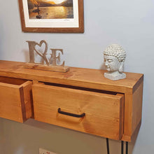 Load image into Gallery viewer, Rustic Console Table with Hairpin Legs
