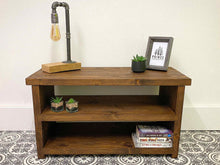 Load image into Gallery viewer, Rustic Wooden Shoe Storage Bench
