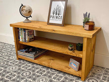 Load image into Gallery viewer, Rustic Wooden Shoe Storage Bench
