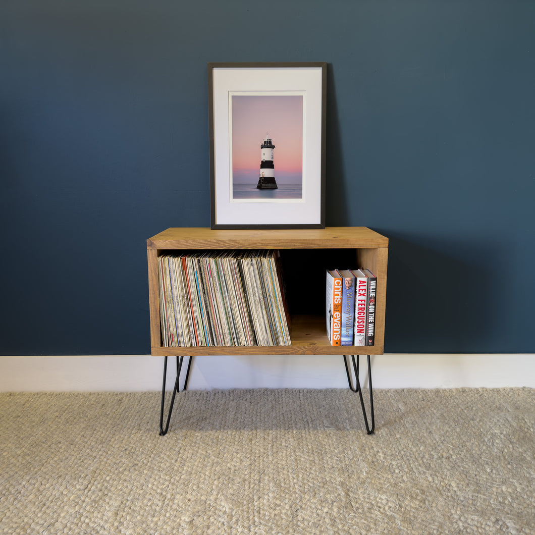 Rustic Vinyl Record Player Stand