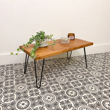 Load image into Gallery viewer, Rustic Coffee Table with Hairpin Legs

